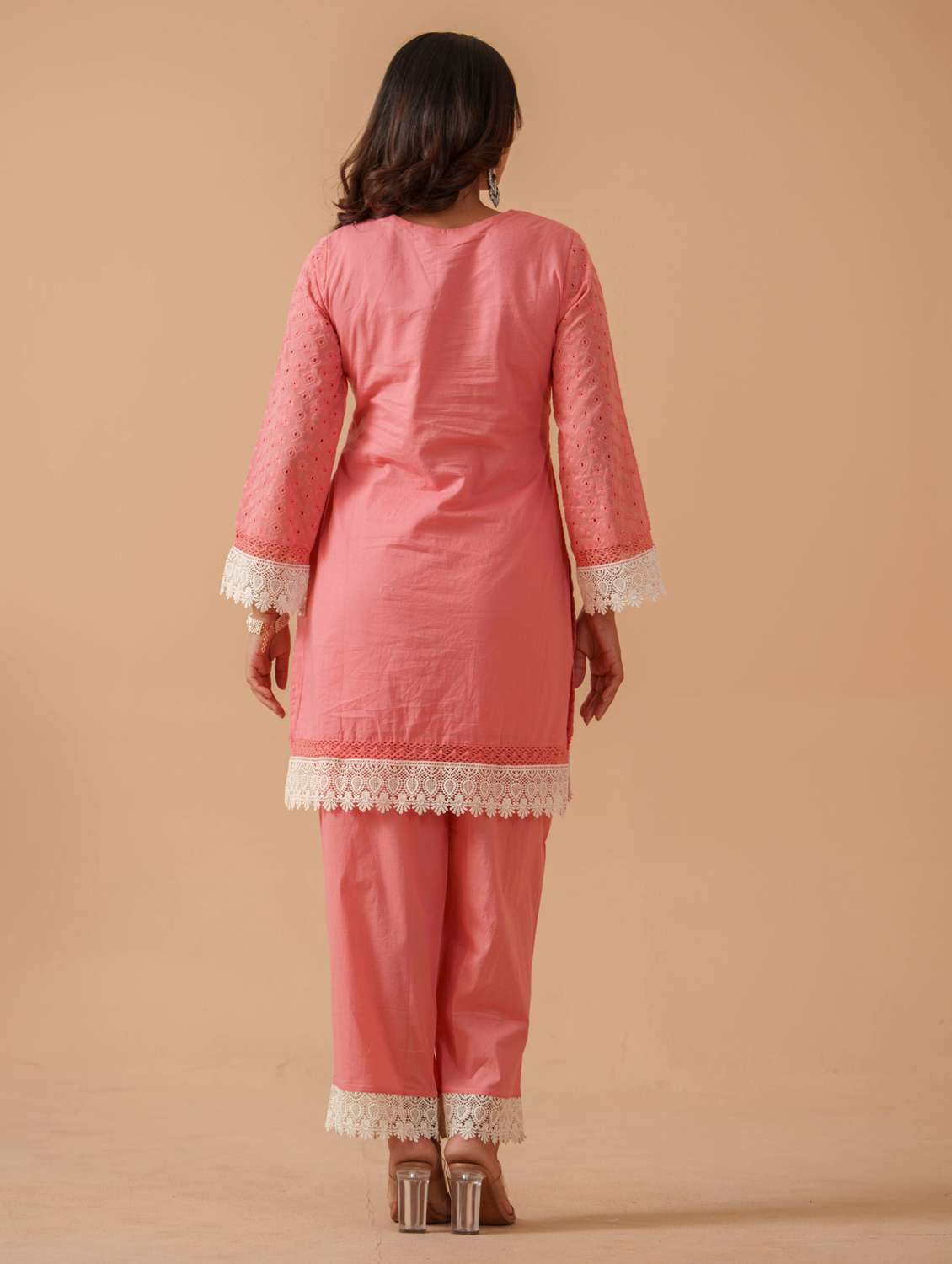 Women Solid With Work Long Sleeve Ethnic Co-ord Set - 22282207 -  Standard Image - 3