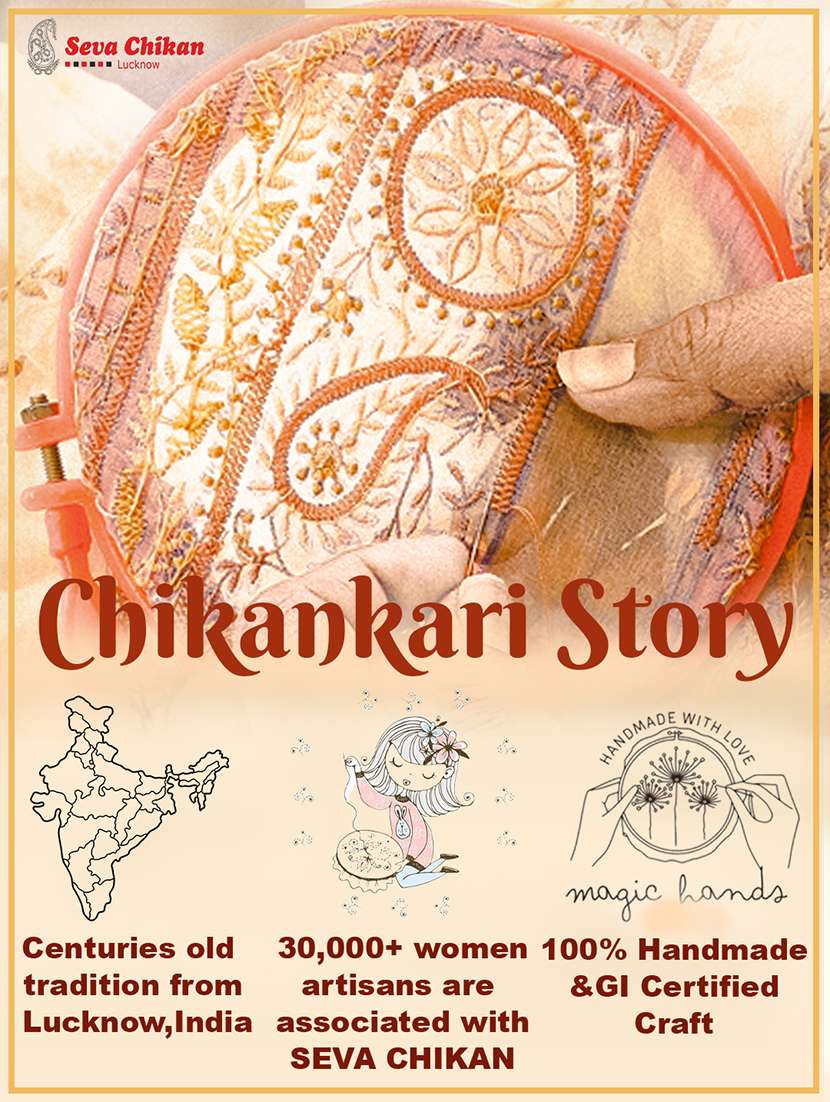 women solid with work three quarter sleeve straight kurta - 22282338 -  Standard Image - 5