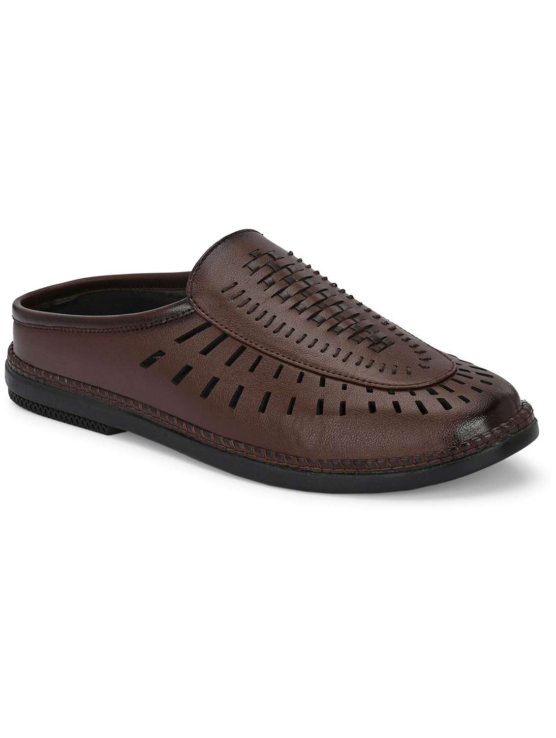 men brown slip on mule - 22282342 -  Standard Image - 3