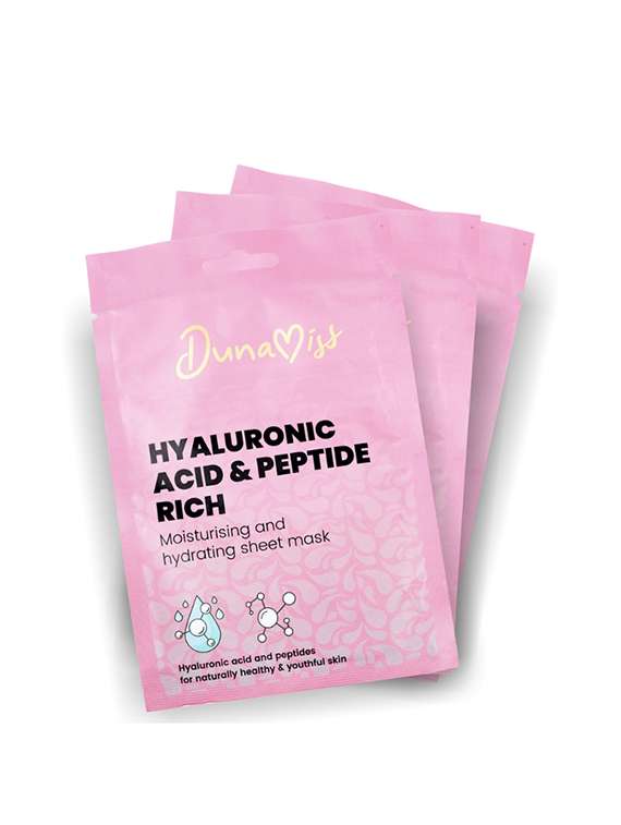 set of 3 moisturizing & hydrating sheet mask with hyaluronic acid