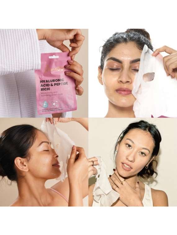 set of 3 moisturizing & hydrating sheet mask with hyaluronic acid - 22282364 -  Standard Image - 3