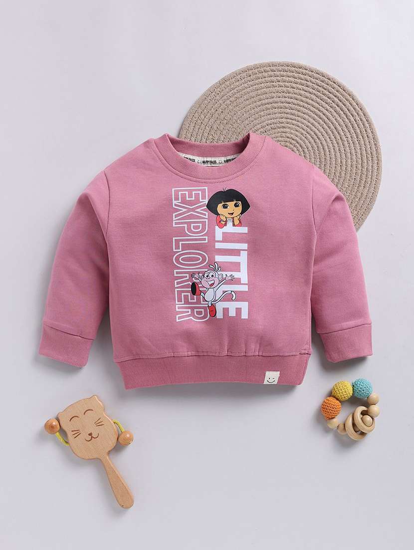 girls printed long sleeve sweatshirt