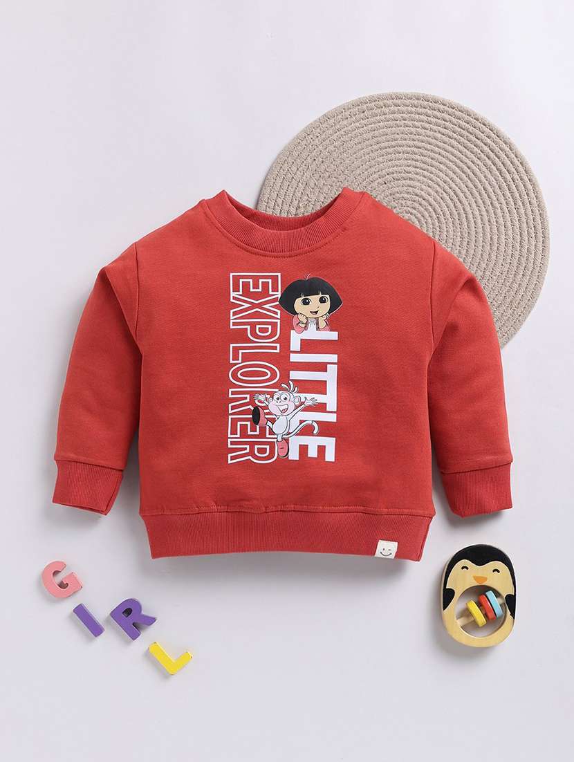 girls printed long sleeve sweatshirt