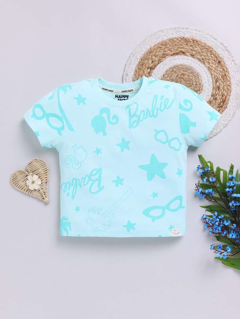 girls printed short sleeve tee