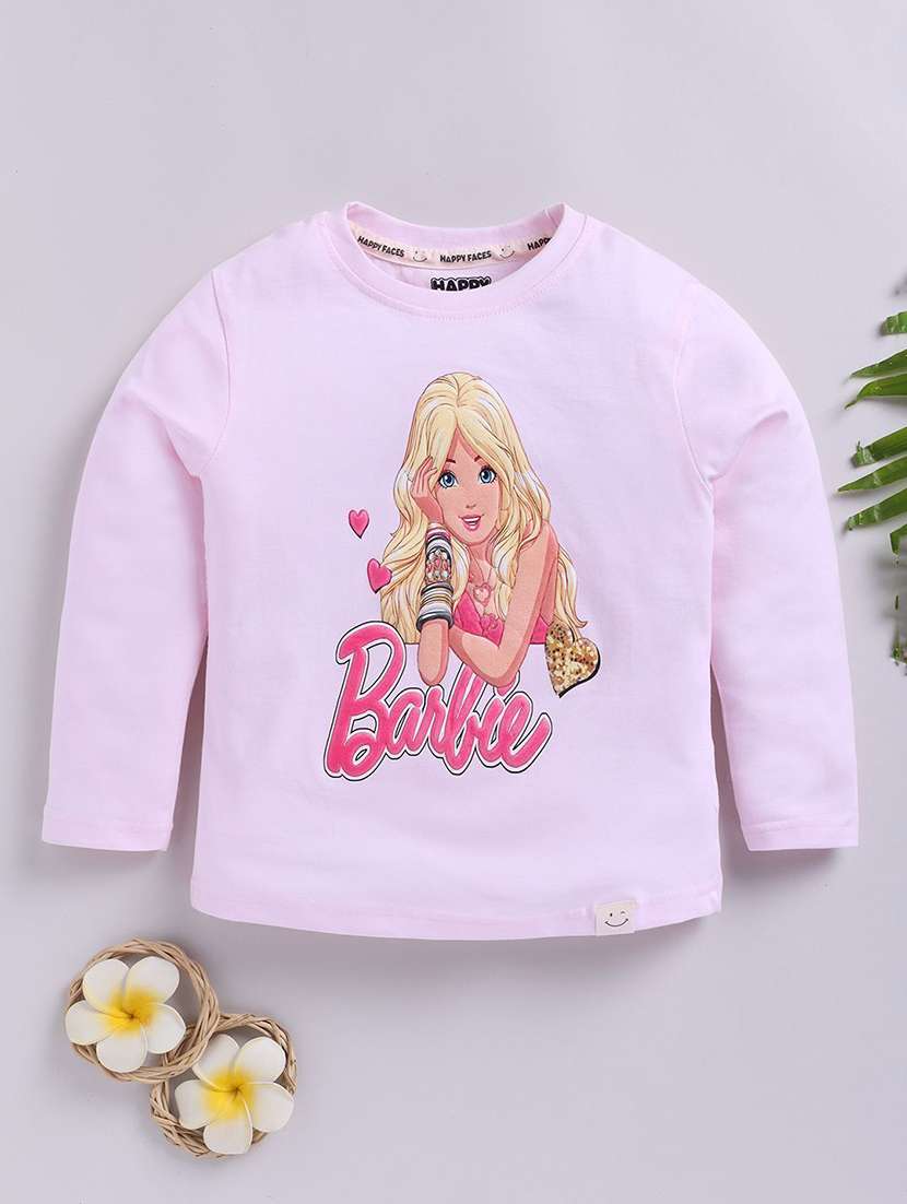 girls printed long sleeve tee