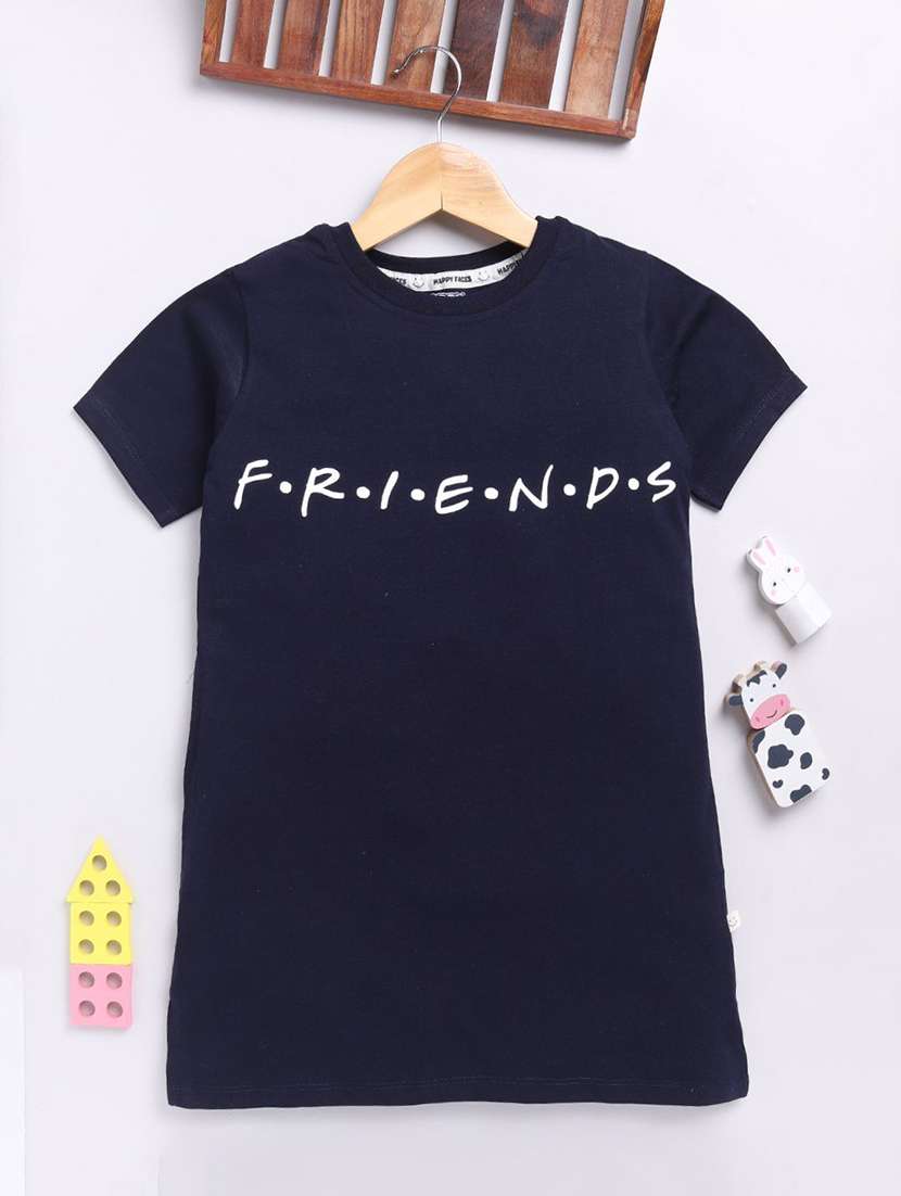 girls printed short sleeve t-shirt dress