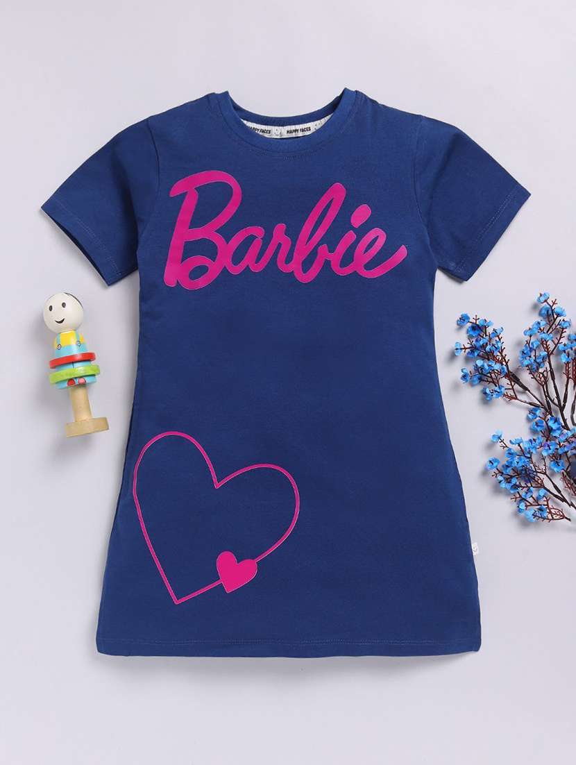 girls printed short sleeve a-line dress