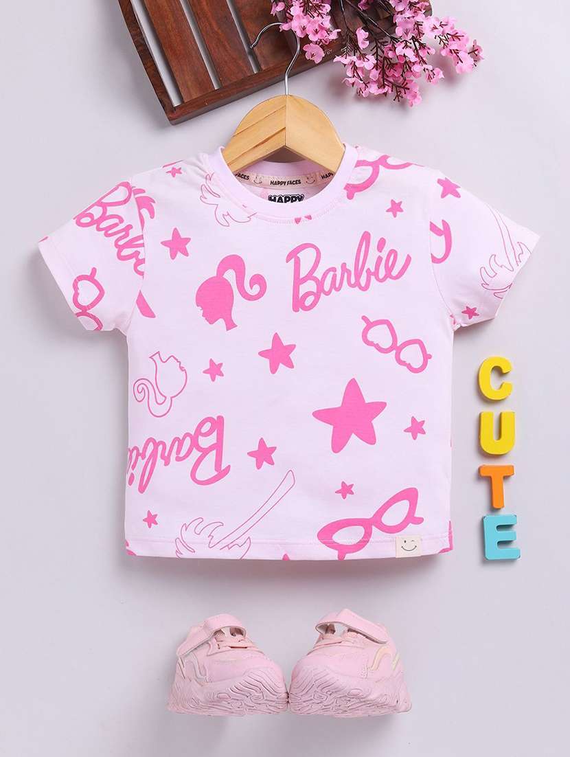 girls printed short sleeve tee