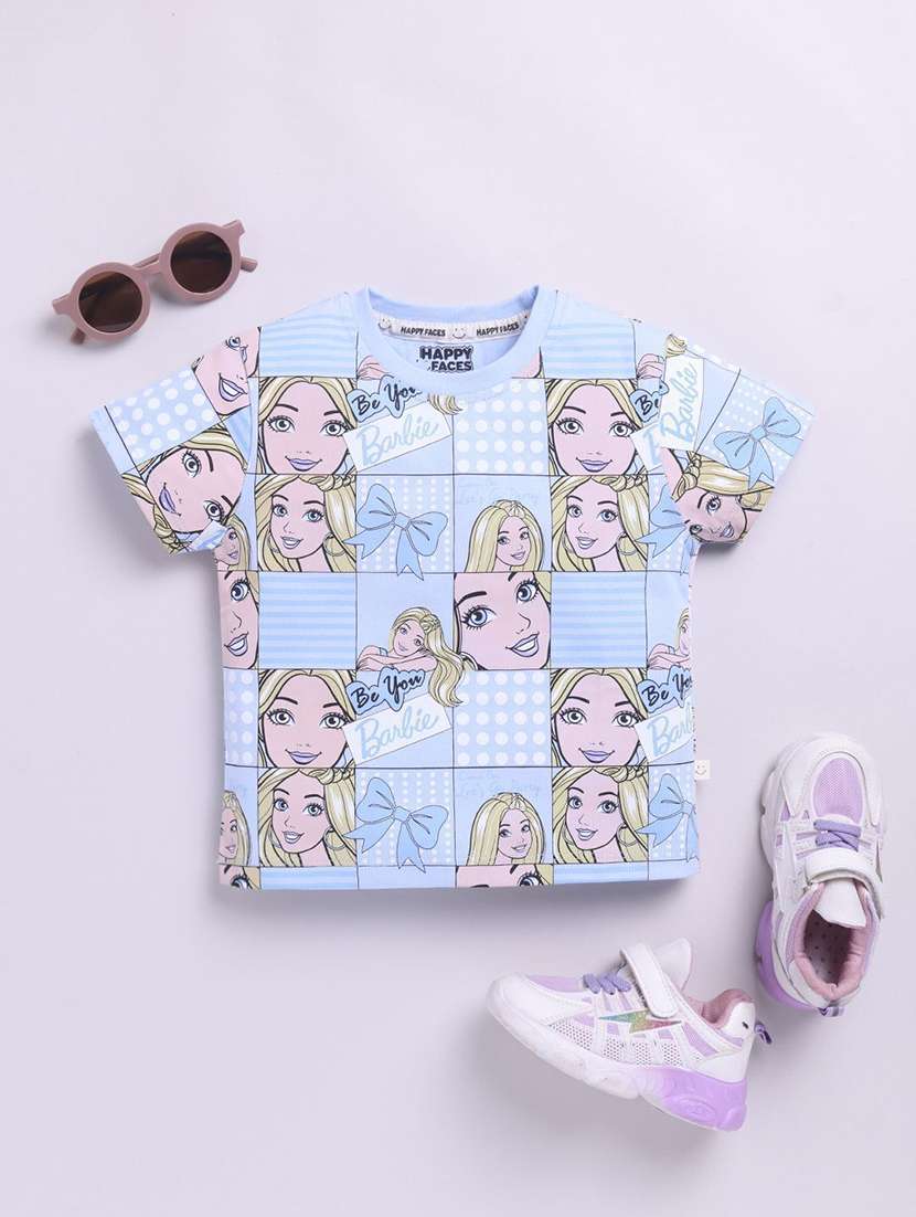 girls printed short sleeve tee
