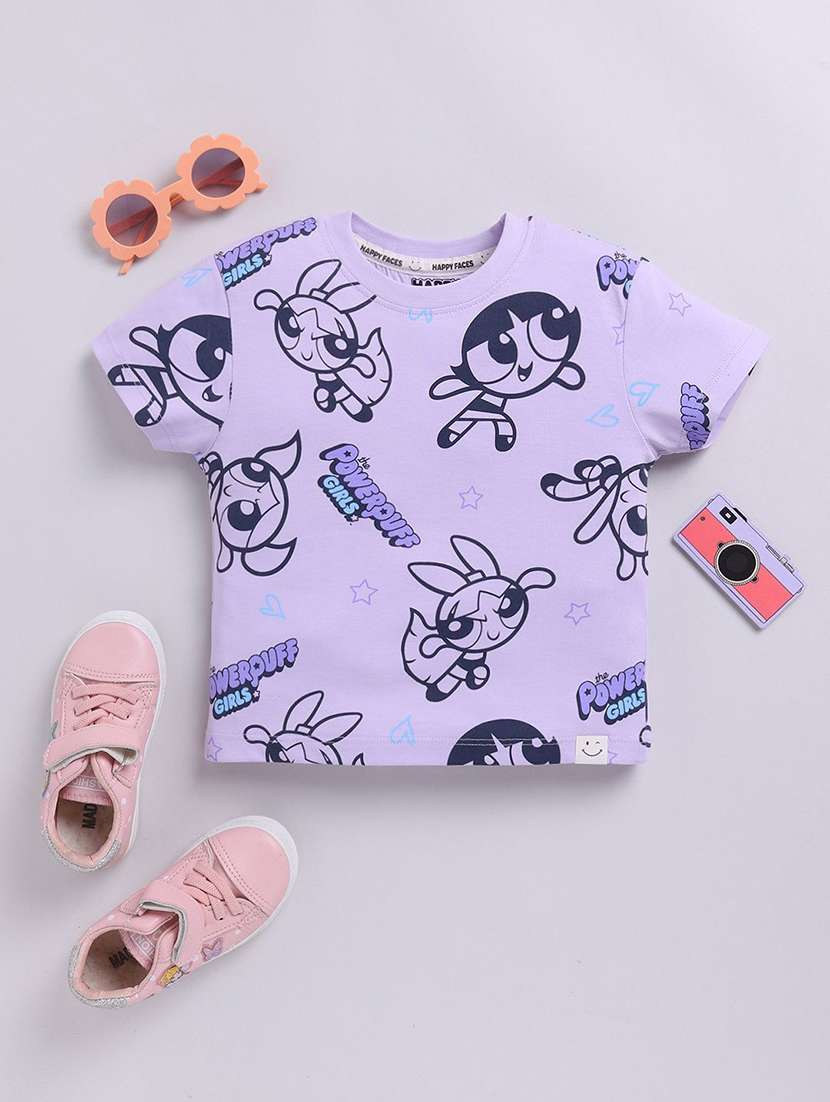 girls printed short sleeve tee