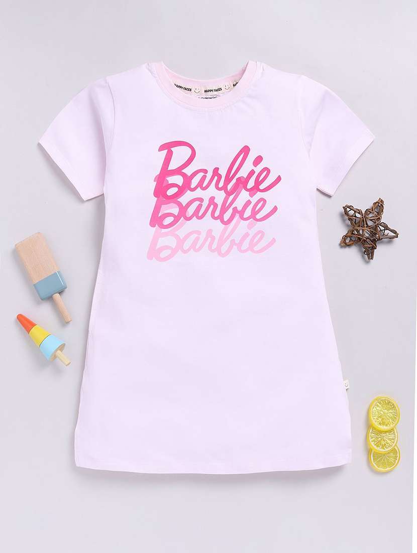 girls printed short sleeve a-line dress