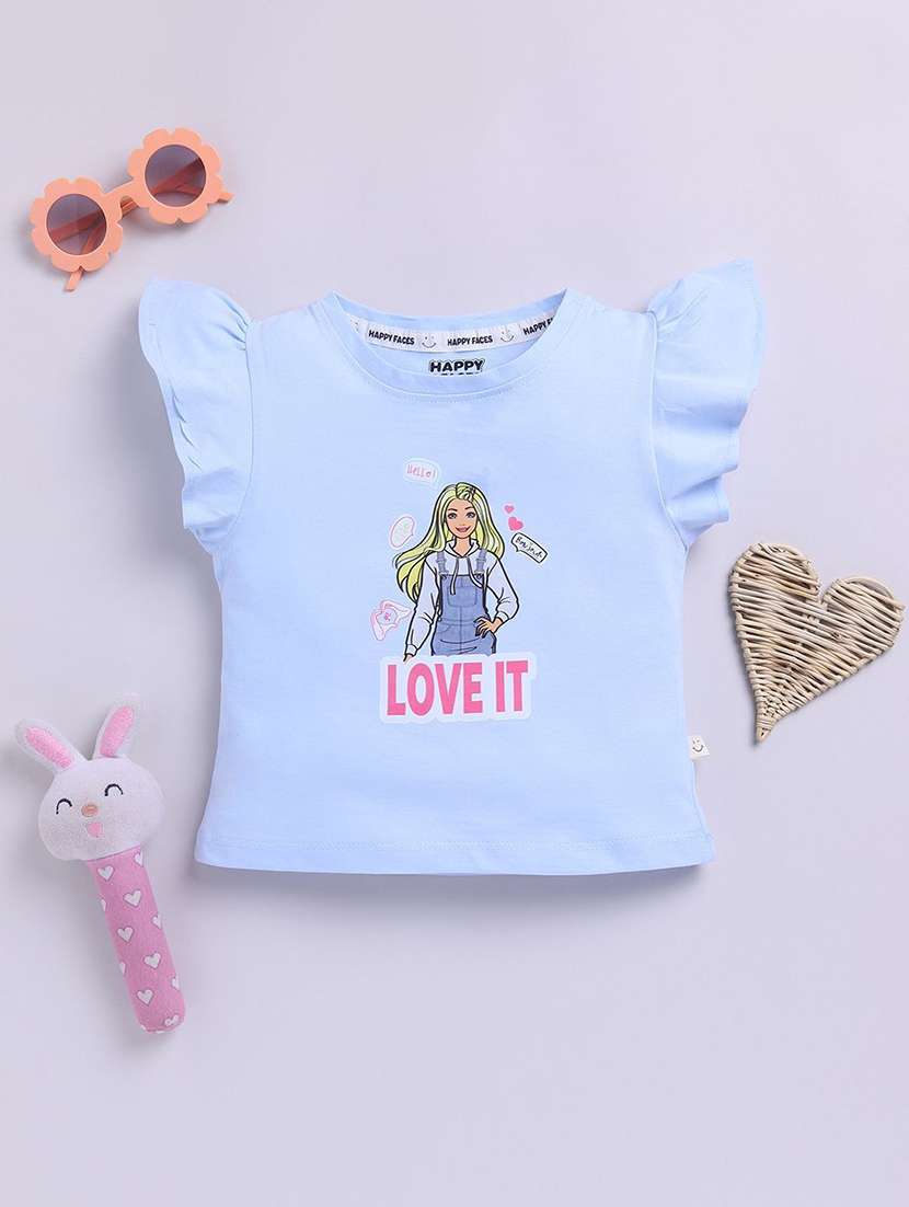 girls printed short sleeve tee