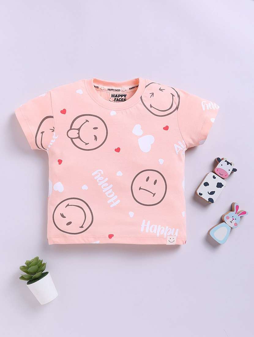 girls printed short sleeve tee
