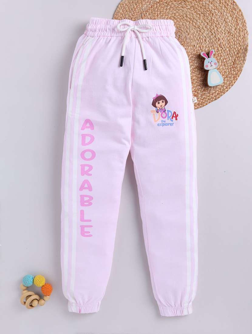 girls printed mid rise jogger