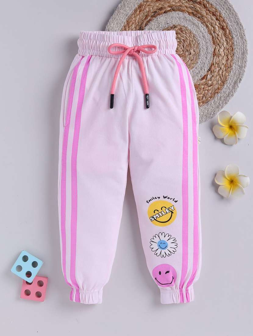 girls printed mid rise jogger