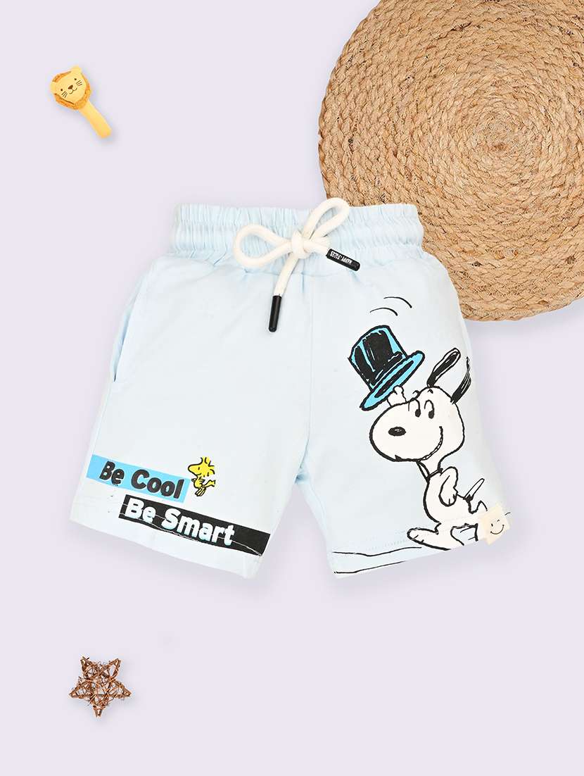 kids printed mid rise shorts 