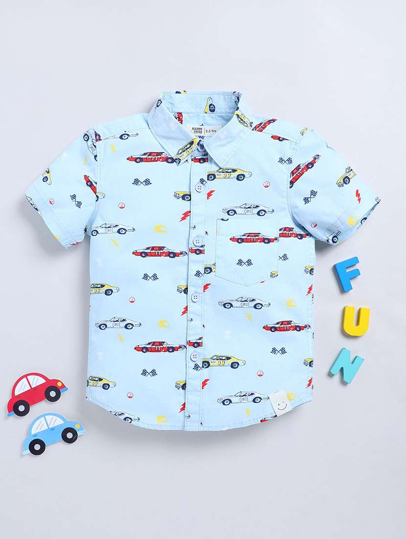 boys printed short sleeve shirt