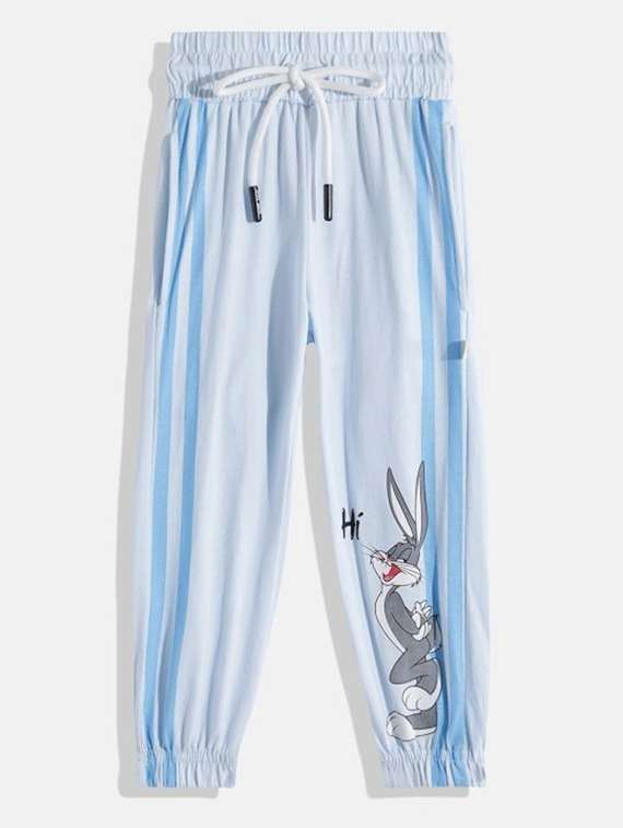 boys printed mid rise jogger