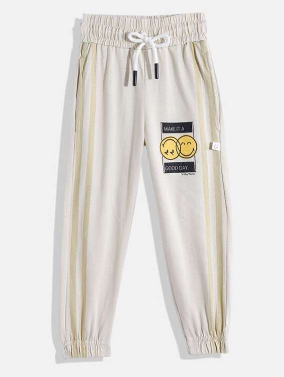 boys printed mid rise jogger