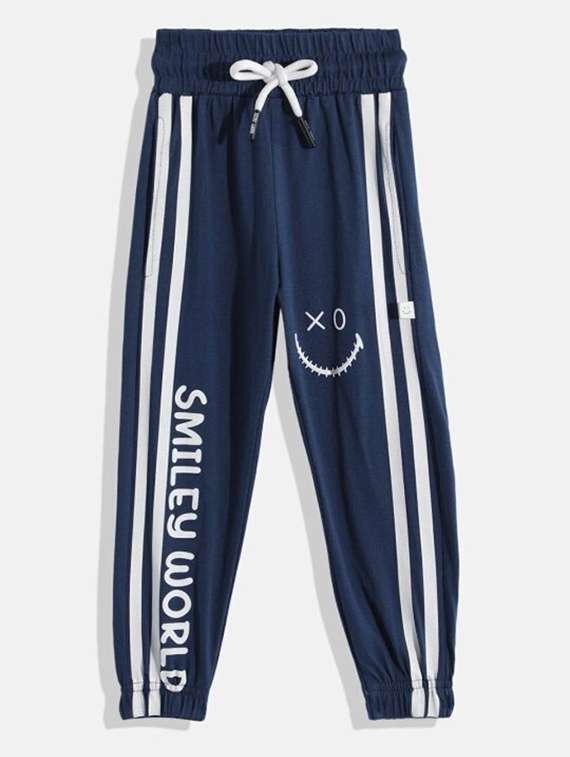 boys printed mid rise jogger