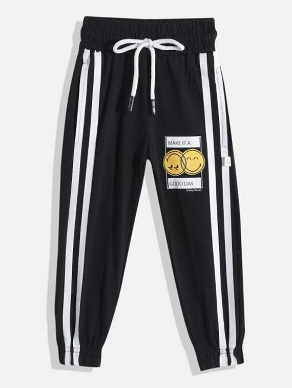 boys printed mid rise jogger