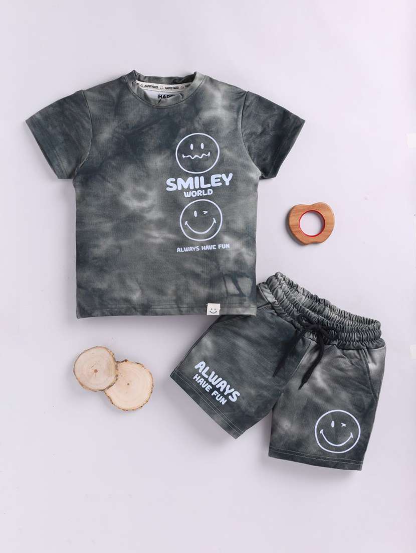 boys printed shorts co-ord set