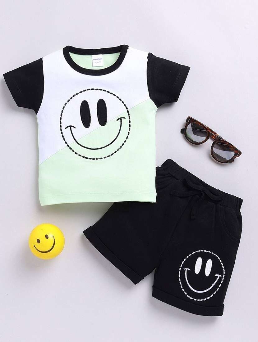 boys printed shorts co-ord set