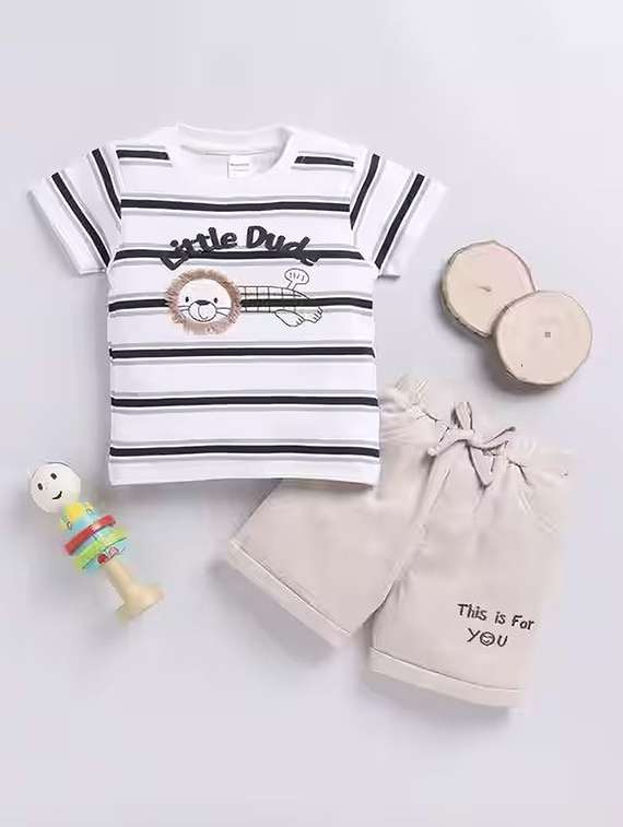 boys printed shorts co-ord set