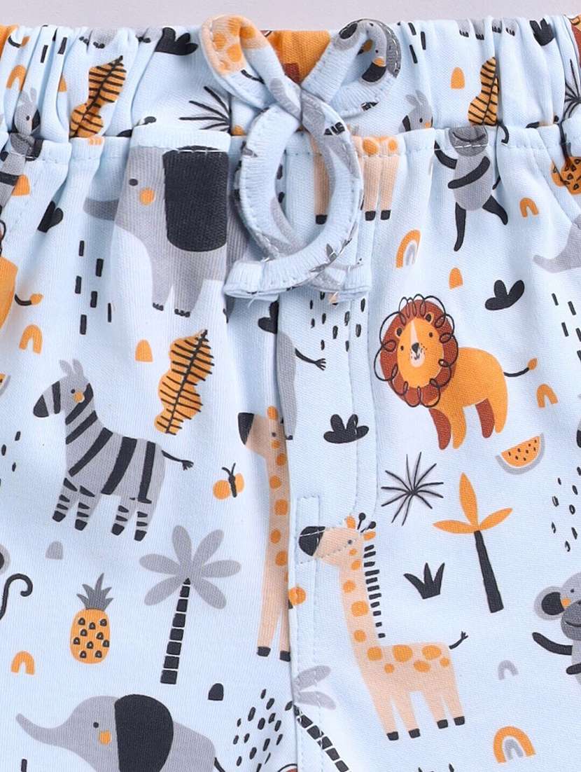 boys printed shorts co-ord set - 22282720 -  Standard Image - 3