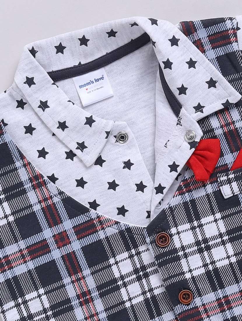 boys checkered shorts co-ord set - 22282724 -  Standard Image - 3