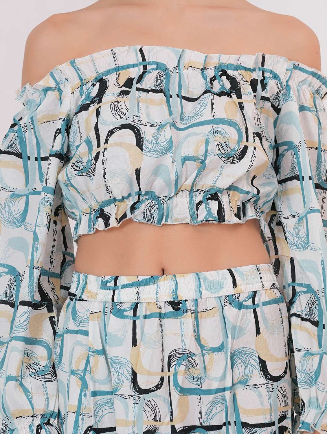 women printed top and skirt co-ord set - 22282991 -  Standard Image - 5