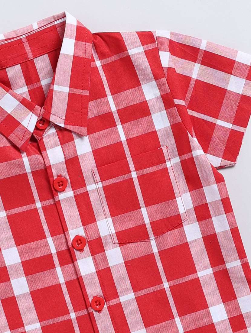 boys checkered collared short sleeve shirt - 22283013 -  Standard Image - 3