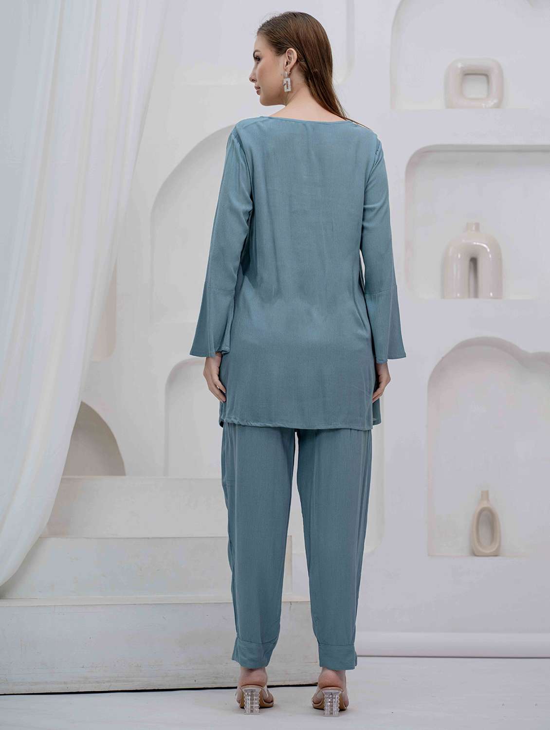 women embroidered long sleeve co-ord set - 22283048 -  Standard Image - 5