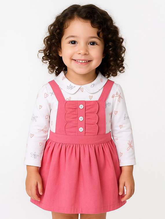 girls printed long sleeve dress