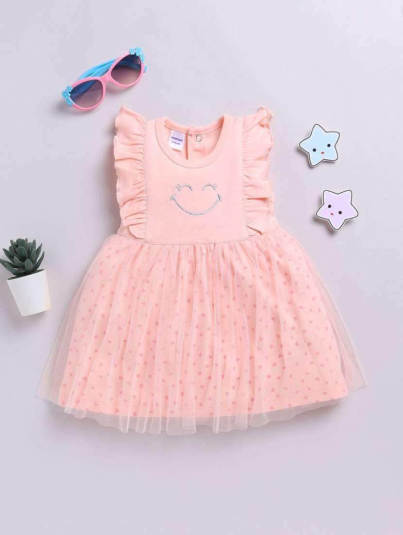 girls printed sleeveless flared dress