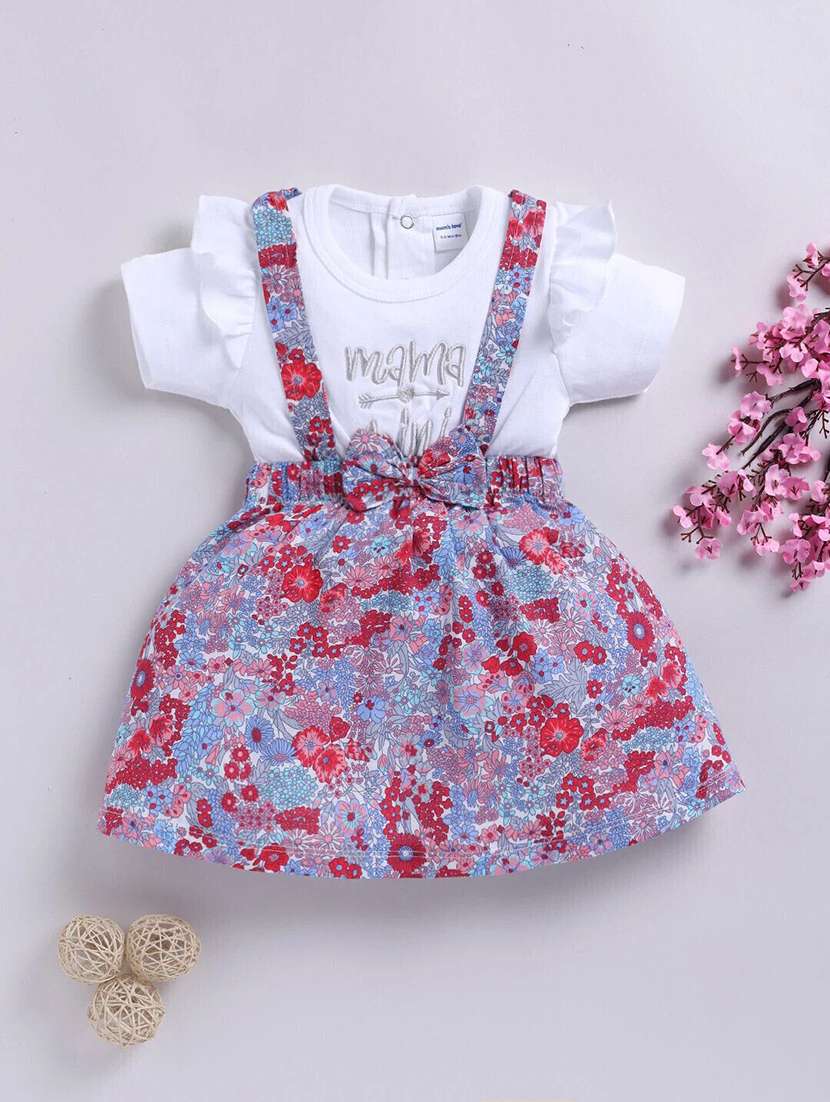 girls printed short sleeve a-line dress