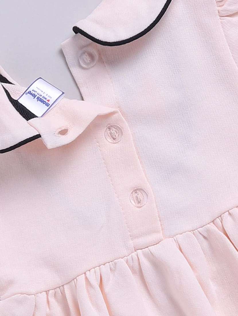 girls solid puff sleeve fit & flare dress - 22283146 -  Standard Image - 3