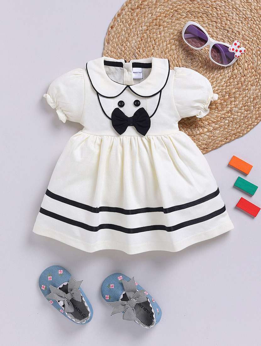 girls solid short sleeve dress