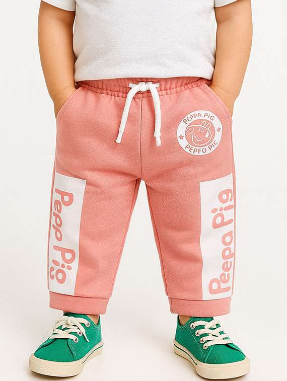 kids printed mid rise jogger