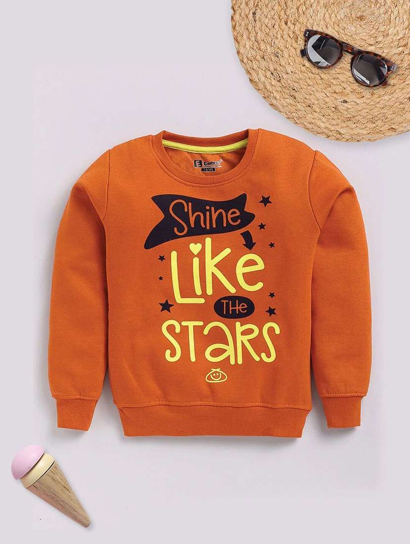 girls printed long sleeve sweatshirt