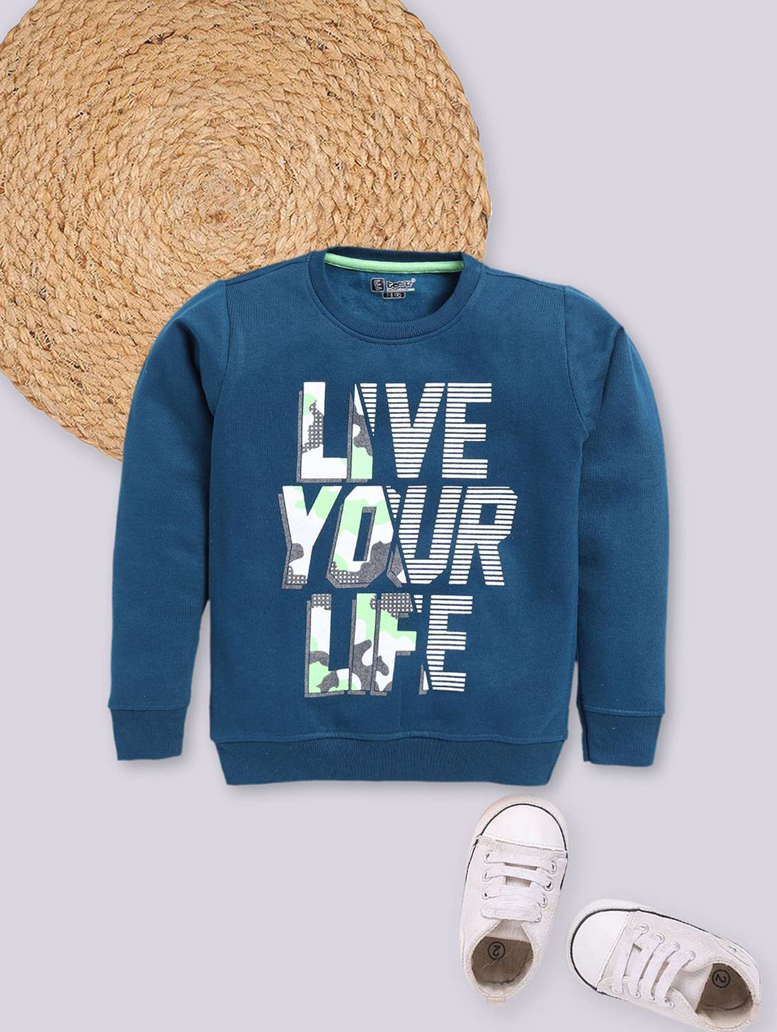 kids printed long sleeve sweatshirt