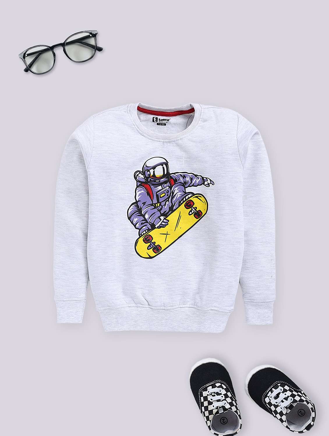kids printed long sleeve sweatshirt