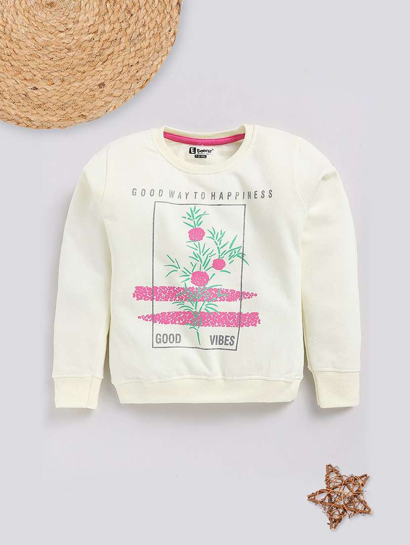kids printed long sleeve sweatshirt
