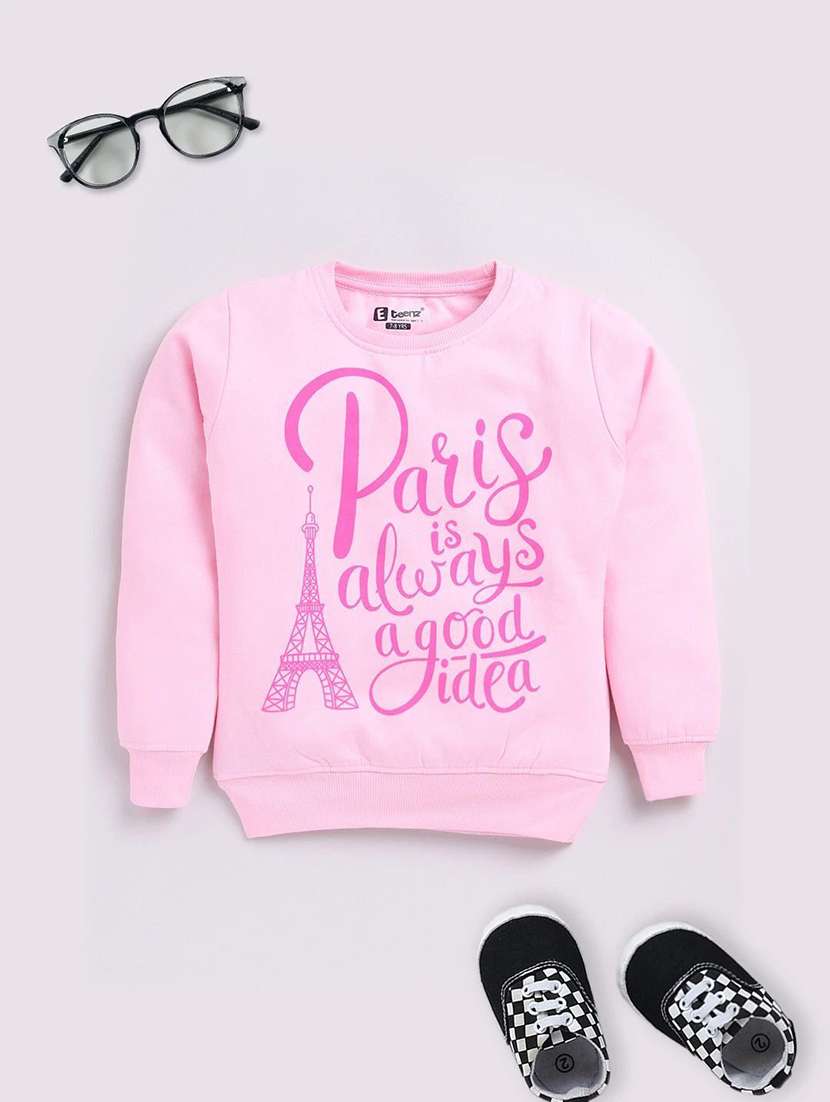 kids printed long sleeve sweatshirt