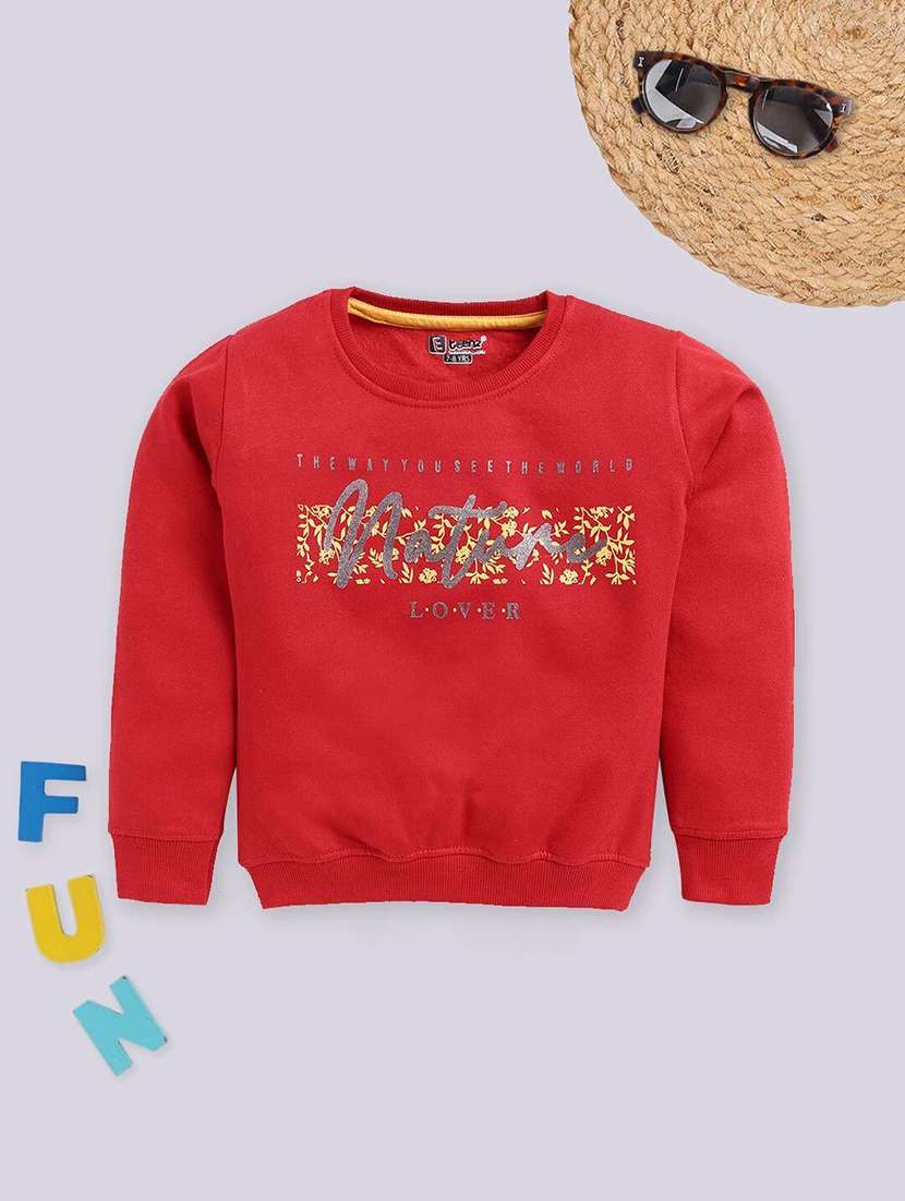 kids printed long sleeve sweatshirt