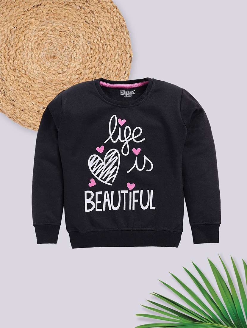 kids printed long sleeve sweatshirt