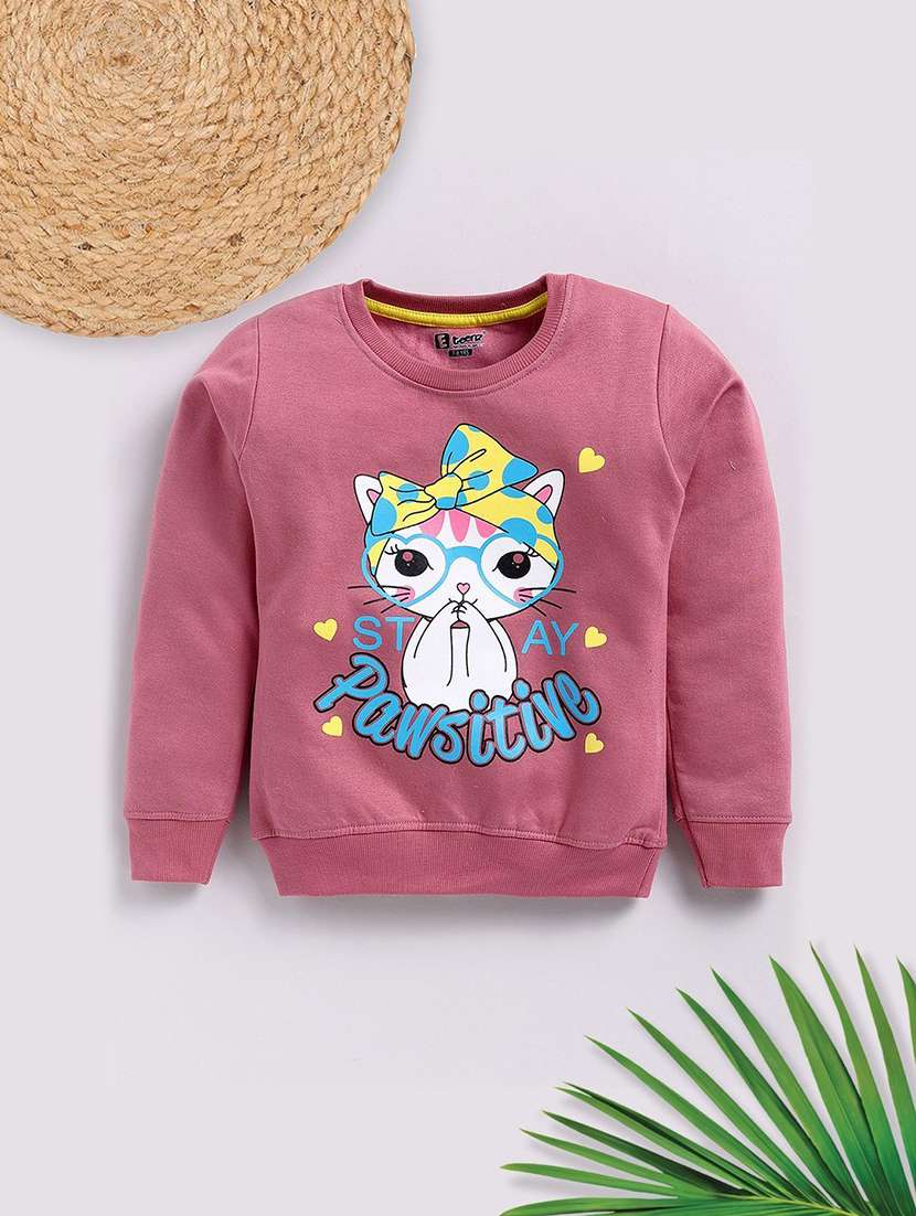 kids printed long sleeve sweatshirt