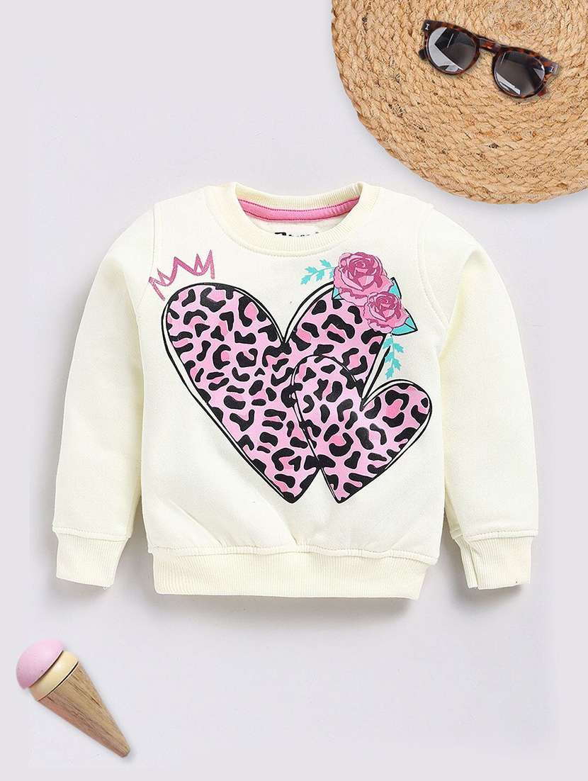 girls printed long sleeve sweatshirt