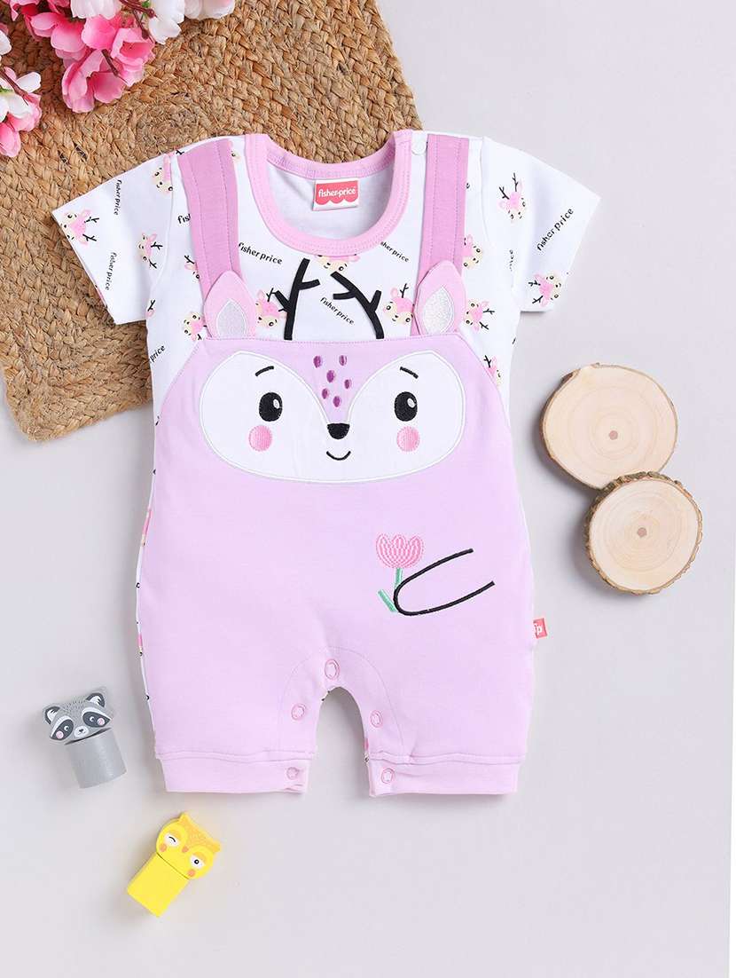 kids printed short sleeve romper