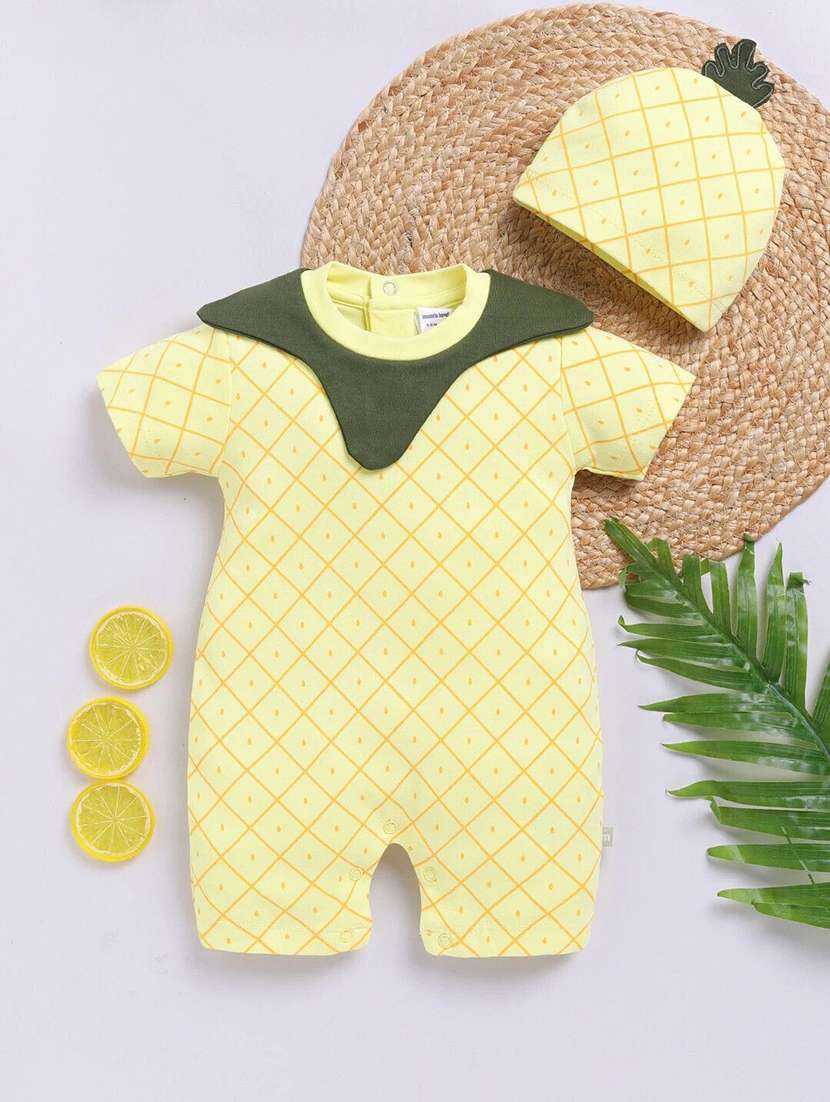 kids printed short sleeve romper